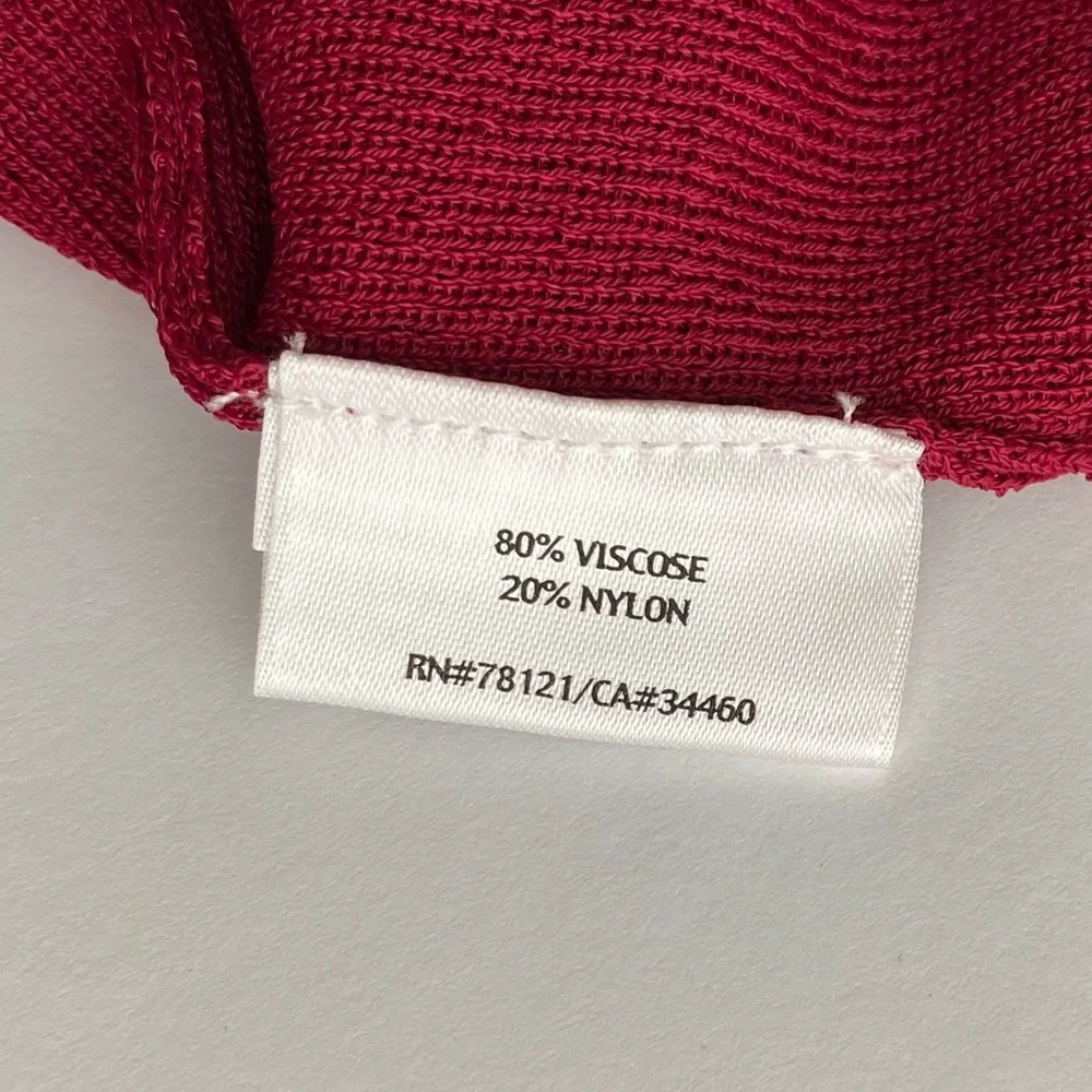 Eileen Fisher Red Open Front Cardigan Size Large - Picture 6 of 7